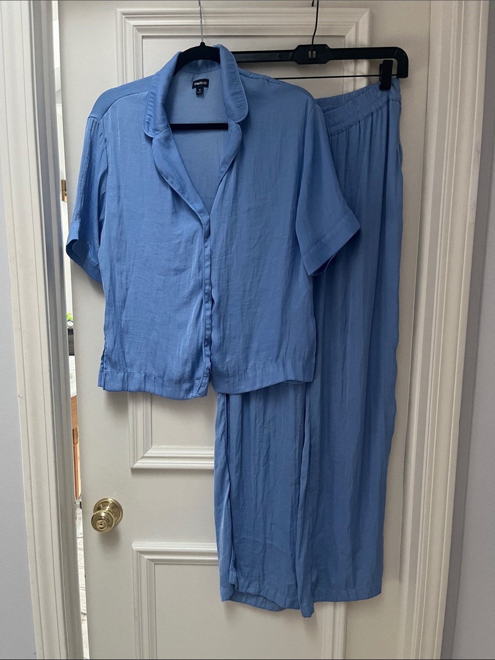 Blue Gapbody Short-Sleeve Button Pajama Set